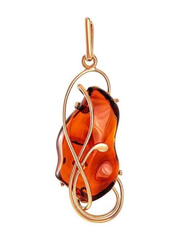 Gold-Plated Pendant With Cherry Amber The Rialto, image 