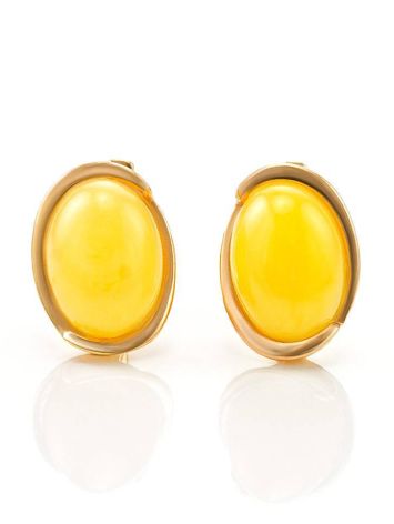 Honey Amber Earrings In Gold The Strauss, image 
