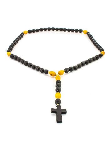 50 Olive Cut Amber Rosary The Cuba, image 