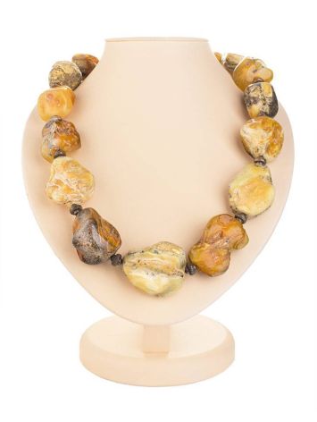 Raw Amber Beaded Necklace The Indonesia, image 