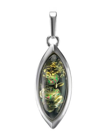 Green Amber Pendant In Sterling Silver The Amaranth, image 