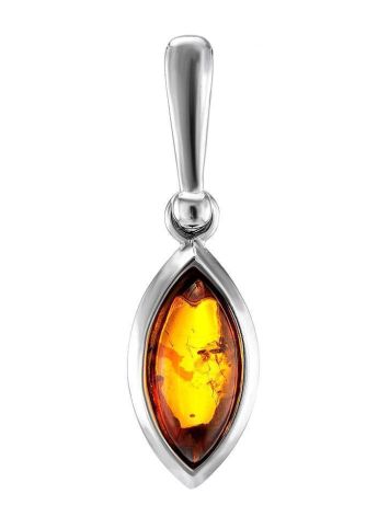Sterling Silver Pendant With Cognac Amber The Amaranth, image 