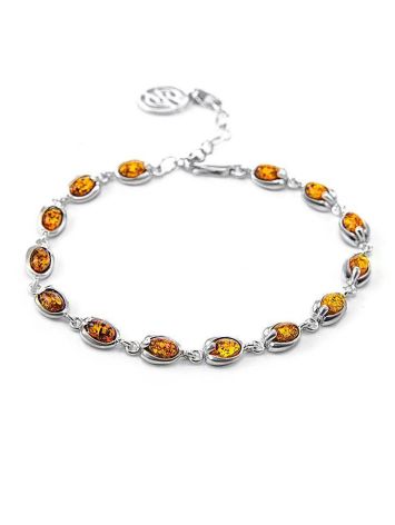 Link Amber Bracelet In Sterling Silver The Astrid, image 