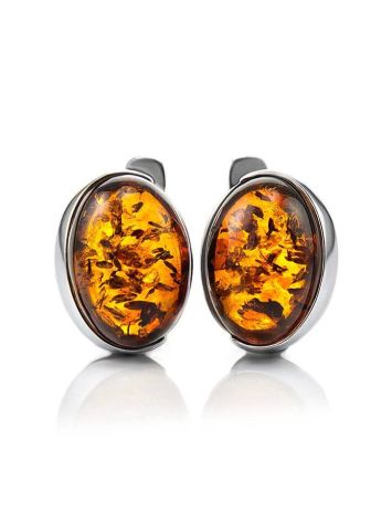 Lovely Amber Earrings In Sterling Silver The Suite, image 