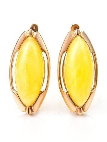Amber Earrings In Gold-Plated Silver The Ballade, image 