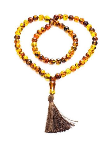 Islamic 66 Multicolor Amber Prayer Beads, image 