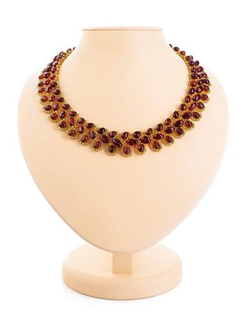 Amber Necklace With Yellow Glass Beads The Fable, image 