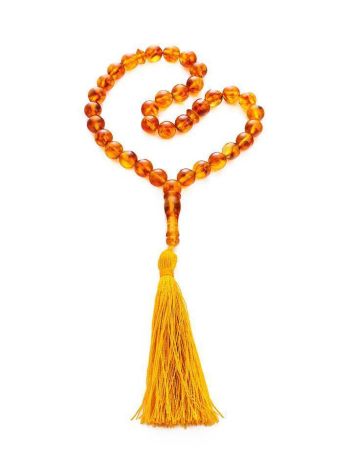 Muslim 33 Cognac Amber Prayer Beads, image 