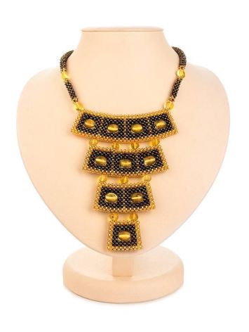 Multicolor Amber Necklace With Glass Beads The Fable, image 