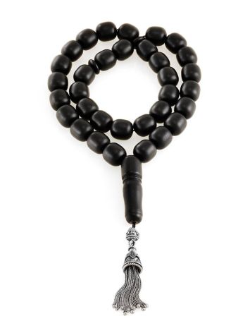 Unique Islamic 33 Black Amber Prayer Beads The Cuba, image 