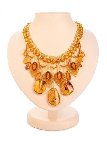 Amber Necklace With Beads The Fable, image 