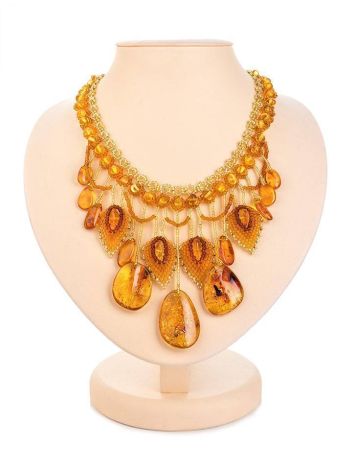 Amber Necklace With Beads The Fable, image 