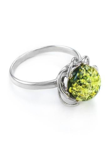 Lovely Amber Ring In Sterling Silver The Daisy, Ring Size: 12 / 21.5, image 