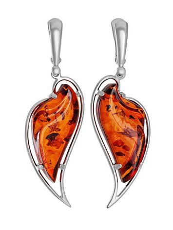 Handmade Amber Earrings In Sterling Silver The Palladio, image 