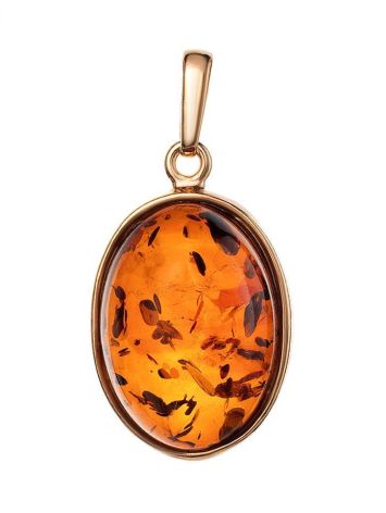 Drop Amber Pendant In Gold-Plated Silver The Goji, image 