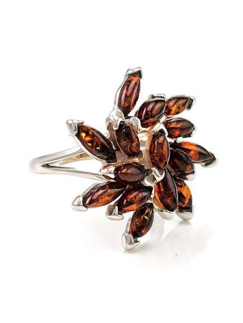 Cherry Amber Ring In Sterling Silver The Dahlia, Ring Size: 12 / 21.5, image 