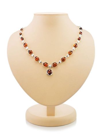 Amber Necklace In Sterling Silver The Selena, image 