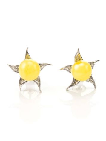 Lovely Stud Earring In Sterling Silver The Persimmon, image 