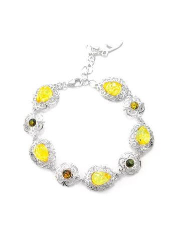 Amber Bracelet In Sterling Silver The Luxor, image 