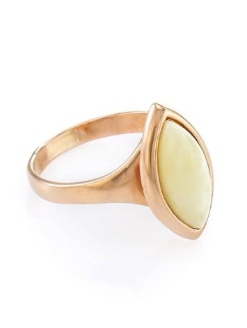 Leaf Cut Amber Ring In Gold The Amaranth, Ring Size: 6 / 16.5, image 