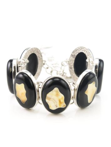 Link Amber Bracelet In Sterling Silver The Panther, image 