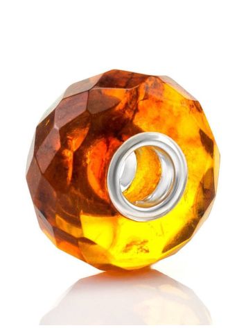 Faceted Amber Ball Charm, image 