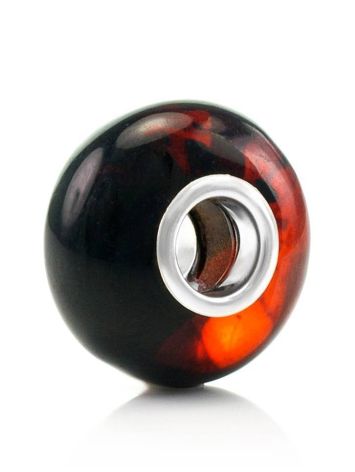 High Polished Cherry Amber Ball Charm, image 