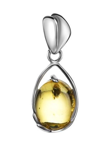Drop Amber Pendant In Sterling Silver The Selena, image 