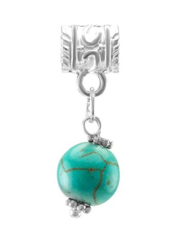 Charm With Reconstructed Turquoise The Acorn, image 