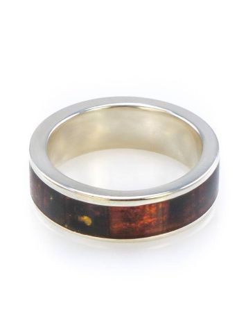 Minimalistic Silver Ring With Cherry Amber The London, Ring Size: 6.5 / 17, image 