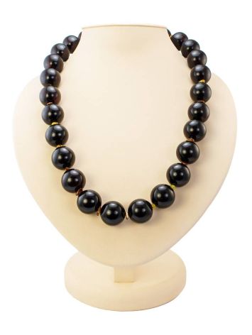 Cherry Amber Ball Beaded Necklace The Ariadna, image 