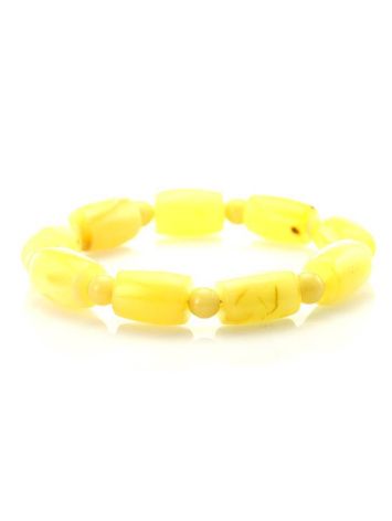 White Amber Beaded Designer Bracelet, image 