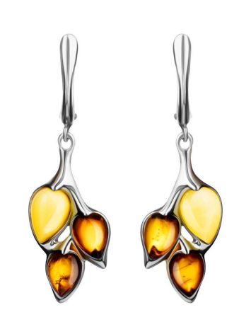 Amber Earrings In Sterling Silver The Verbena, image 