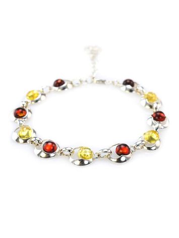 Amber Link Bracelet In Sterling Silver The Orion, image 