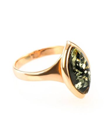 Leaf Cut Amber Ring In Gold The Amaranth, Ring Size: 6.5 / 17, image 