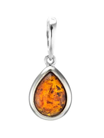 Drop Amber Pendant In Sterling Silver The Fiori, image 