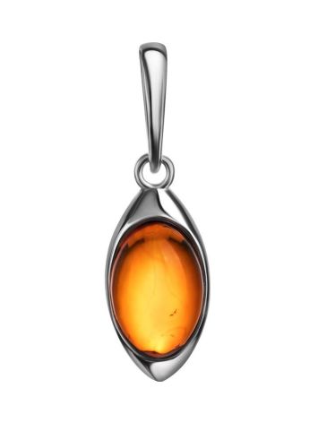 Sterling Silver Oval Pendant With Cognac Amber The Amaranth, image 