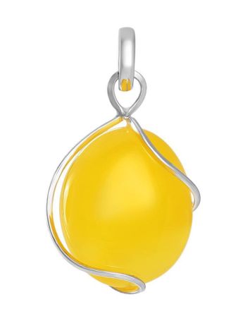 Drop Amber Pendant In Sterling Silver The Flamenco, image 