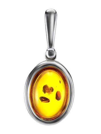 Cognac Amber Pendant In Sterling Silver The Goji, image 