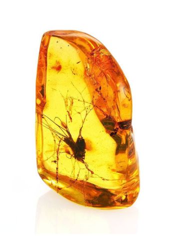 Souvenir Amber Stone With Floral Inclusion, image 