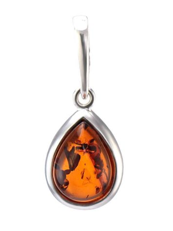 Drop Amber Pendant In Sterling Silver The Fiori, image 