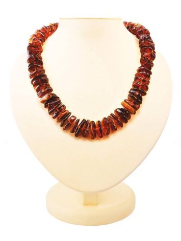 Cherry Amber Beaded Necklace, image 