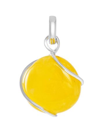 Drop Amber Pendant In Sterling Silver The Flamenco, image 
