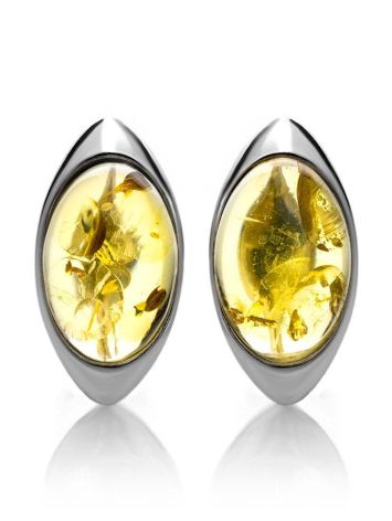 Lovely Silver Earrings With Lemon Amber The Amaranth, image 