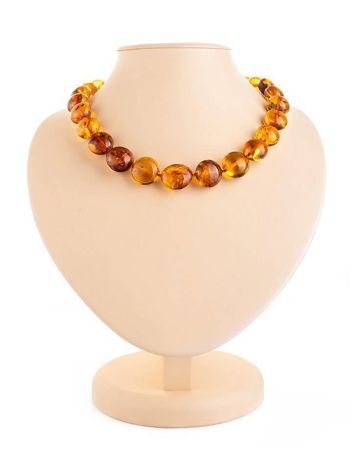Cognac Amber Beaded Necklace, image 