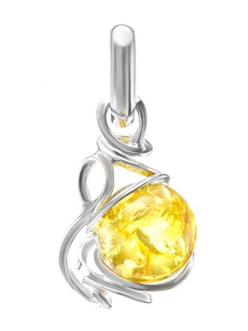 Filigree Amber Pendant In Sterling Silver The Flamenco, image 