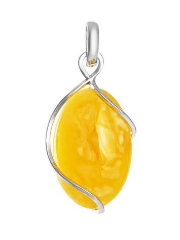 Honey Amber Pendant In Sterling Silver The Flamenco, image 