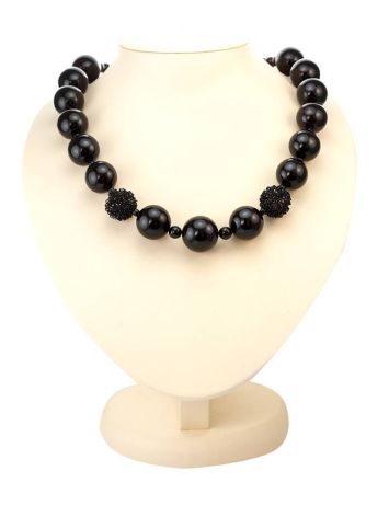 Cherry Amber Ball Beaded Necklace The Ariadna, image 