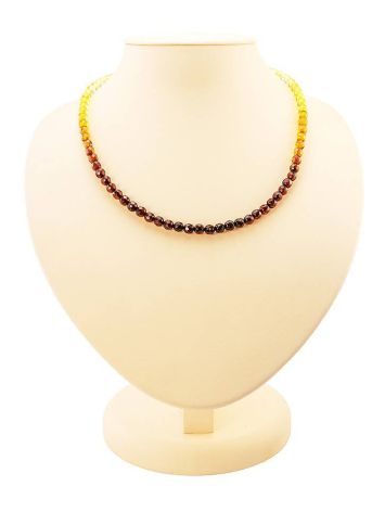 Faceted Two-Toned Amber Beaded Necklace The Prague, image 