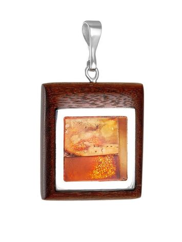 Amber Pendant With Natural Wood The Indonesia, image 